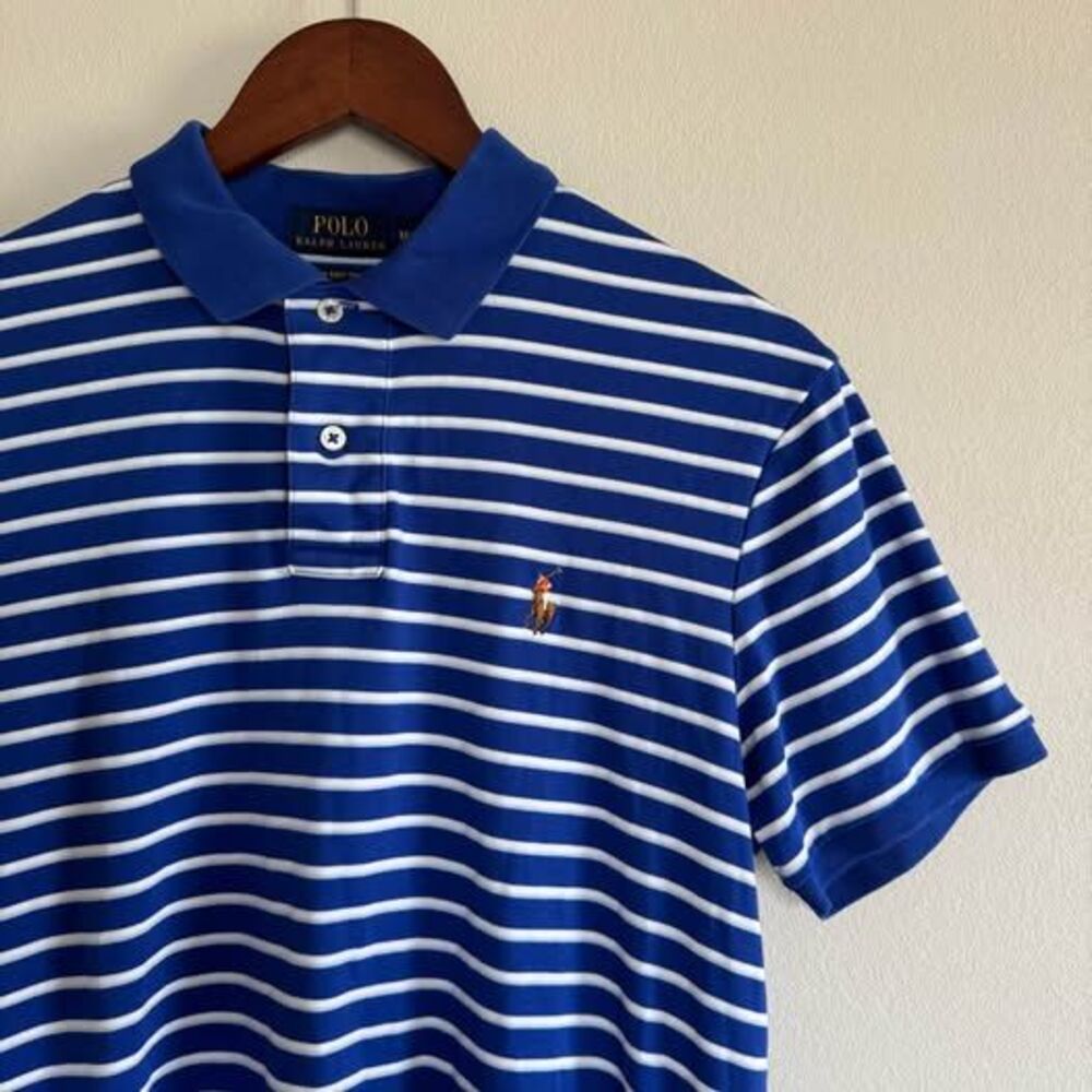 Polo Ralph Lauren Pima Soft Touch Striped Polo Shirt - Size M